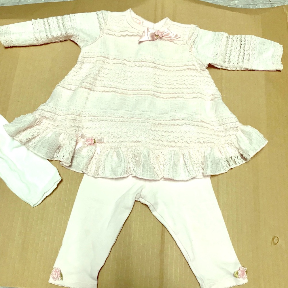 6 month baby girl pink boutique outfit